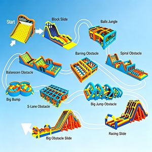 Circuito de Obstáculos Inflable Resistente para Carreras de 5K, Equipo para Festivales Deportivos - Product Image 1