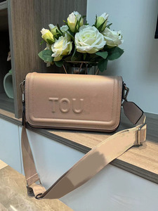 Bolso Bandolera con Solapa y Letras, Estilo Moderno, Color Sólido, para Mujer - Product Image 4