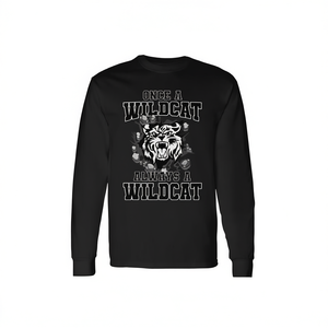 T-shirt à manches longues Always A Wildcat, col rond noir, esprit rentrée scolaire - Product Image 2