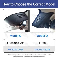Caméra embarquée 4K sur mesure pour Honda Volvo XC60 XC90, double objectif, vision nocturne, WiFi, enregistrement en boucle, installation facile, boîte noire DVR