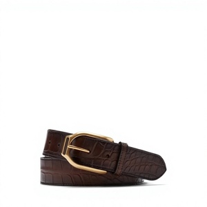 Ceintures Formelles pour Hommes en Cuir de Vachette 100% Véritable, Longueur Personnalisable, Boucle en Acier Écologique – Offre Spéciale Prix Grossiste – Idées Cadeaux pour Fêtes - Product Image 1