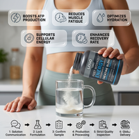 Poudre de supplément de créatine complexe pour l'énergie et l'endurance post-entraînement, saveur personnalisée, végétalien, sans OGM, marque privée