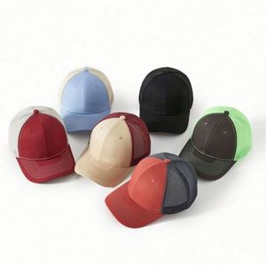 Wholesale 6 Panel Richardson 112 Formal Sporty Cotton/Polyester Snapback <b>Caps</b> with Mesh <b>Plain</b> Trucker Hats Blanks - Product Image 5