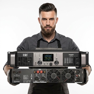 Amplificateur de puissance stéréo professionnel à montage en rack 600W 2 canaux classe AB, rapport signal/bruit 105dB, <span class=keywords><strong>facteur</strong></span> <span class=keywords><strong>d</strong></span>'<span class=keywords><strong>amortissement</strong></span> 800 pour systèmes de haut-parleurs DJ - Product Image 3