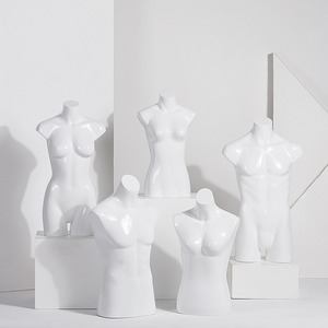 New Design Cheap Price Half Body Male <strong>Female</strong> Mannequin Doll Torso <strong>Dummy</strong> <strong>Plastic</strong> Male Mannequin for Sale - Product Image 3