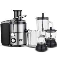 Extracteur de Jus RAF 4 en 1 Puissant à Large Goulot en Acier Inoxydable pour Légumes et Fruits