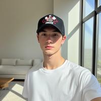 Gorra de béisbol de 6 paneles para hombre, gorra de béisbol con bordado de tela, ajustable, de lona, Vintage, con logotipo