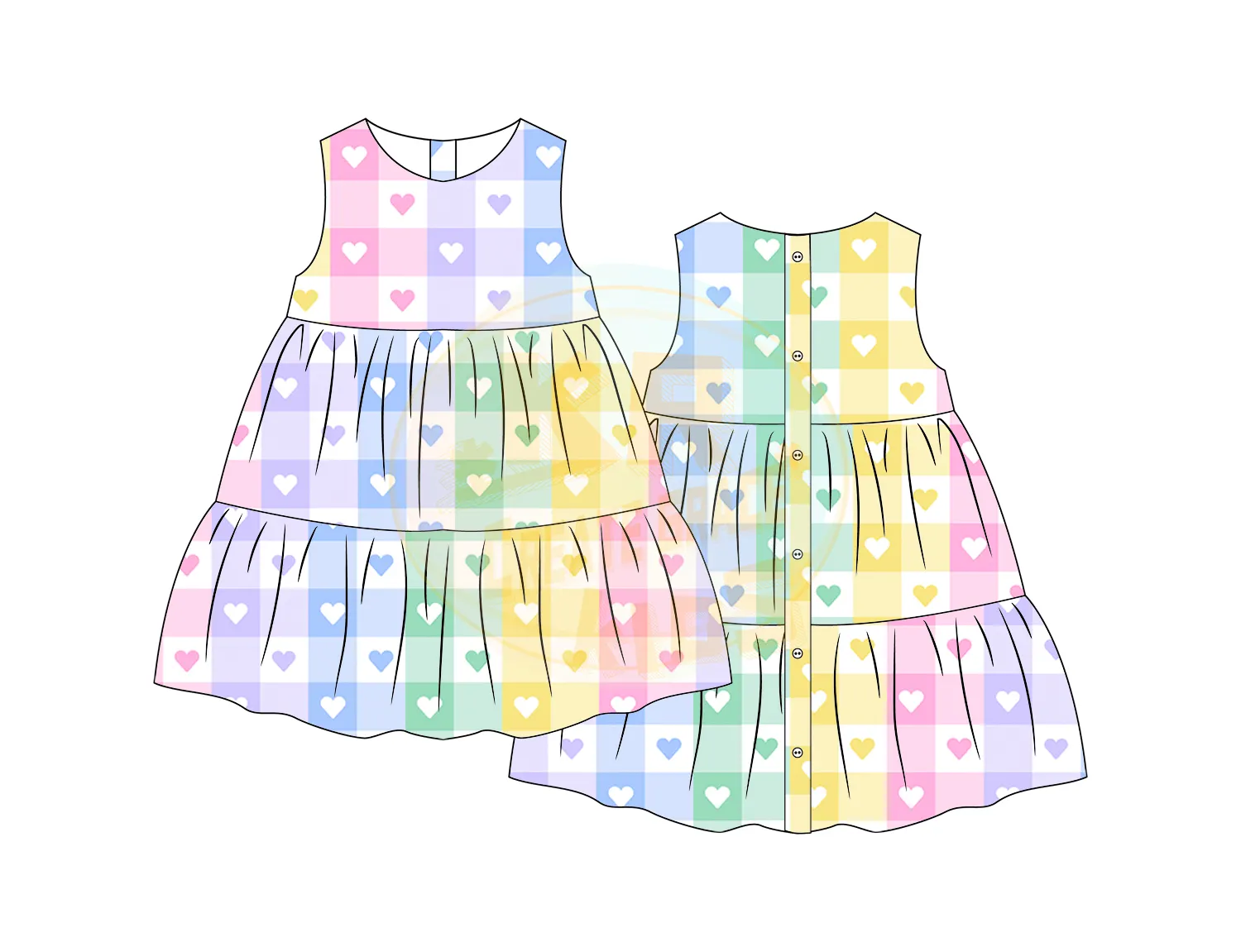 Mädchenkleid bedruckt Party Kinderkleidung Kinder Baby Mädchen Party Boutique niedliche delikate Kleider Kinderkleid