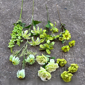 DD-001 <span class=keywords><strong>Flores</strong></span> <span class=keywords><strong>de</strong></span> Hortensia Artificiales <span class=keywords><strong>de</strong></span> Seda Verde al por Mayor, Estilo Nuevo, para Bodas, Uso en Interiores y Exteriores, Flor Artificial <span class=keywords><strong>de</strong></span> Seda Suave - Product Image 2