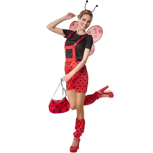 Ropa de fiesta para adultos, disfraz de mariquita, falda de Cosplay, disfraz de fantasía, venta al por mayor