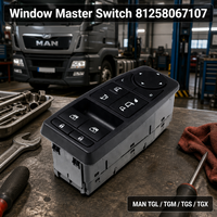Interruptor Maestro de Control de Ventanas Eléctricas 81258067107 81258067080 para Panel de Puerta de Camión MAN TGM TGX TGS TGL