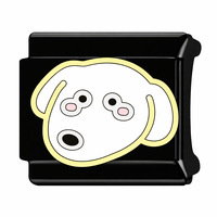 Bracelet à breloques italien motif chien et empreinte de patte, en acier inoxydable, extensible, style bracelet de montre modulaire, cadeau pour les amoureux des animaux