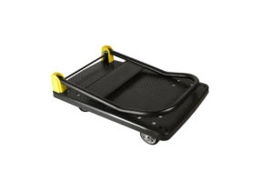 गोदाम उद्योग के लिए 110-65 मिमी लोडिंग 600 किलोग्राम ब्लैक प्लेटफॉर्म प्लास्टिक फोल्डेबल ट्रॉली - Product Image 5