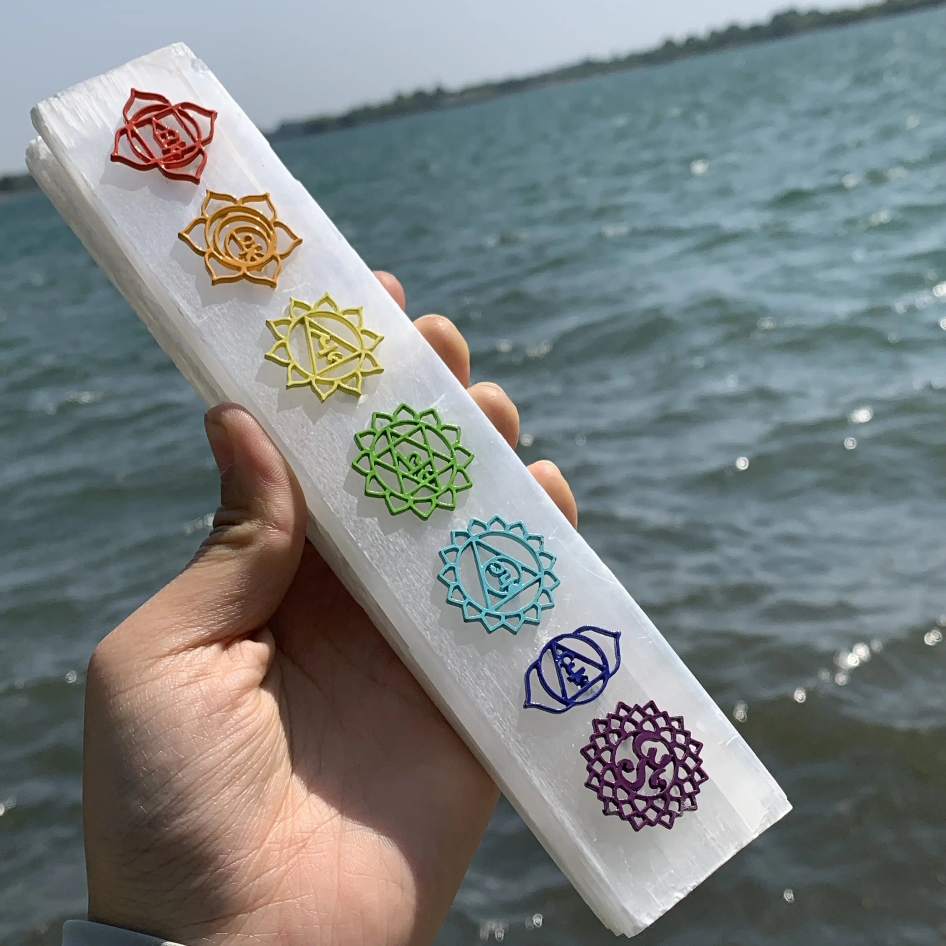 Bán Buôn Selenite Stick Chakra Wand Pha Lê Thạch Anh Đá Quý Thô Đá Quý Selenite Wand Tinh Thể Thô Đá Selenite