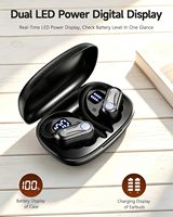 Écouteurs sans fil YYK-Q15 avec réduction de bruit ENC 6.1, autonomie de 90h, double affichage LED, étanchéité IPX6, appels clairs pour le sport