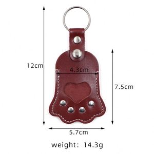 YY Dog Pet Fur Memorial Keychain Hair Keep <b>Keyring</b> <b>Charm</b> Cat Dog Fur Memorial Pendant Dog Cat Paw Shape Design Keychain - Product Image 4