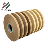 Rouleau de papier kraft pour emballage, ruban adhésif pour boîte alimentaire, emballage anti-salissure, résistant à l'humidité, revêtement simple face, personnalisable, marque YUEHAO