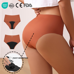 Culottes menstruelles Hygieia en nylon sans couture, style cheeky, invisibles, 4 couches anti-fuites, sans PFAS, personnalisables en usine - Product Image 1