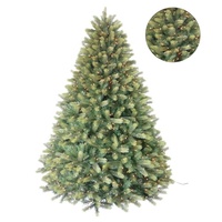 Arbre de Noël artificiel vertical de luxe, écologique, de haute qualité, grand modèle, décoré avec des lumières LED pour une utilisation en intérieur