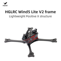 Kit de châssis HGLRC Wind5 Lite V2 pour quadricoptère FPV de course, châssis de 5 pouces pour vol acrobatique en freestyle, pièces de rechange pour multirotor