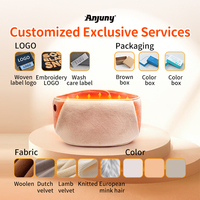 Anjuny Coussin chauffant USB 2-en-1 pour la maison et chauffe-mains avec ceinture chauffante pour l'utérus, masseur abdominal et contrôle de la température