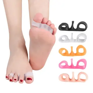 Japan Silicone Gel Foot Fingers Two Hole Toe Separators New Soft Snail Shape Bunion Corrector Stretcher Pain Relief HA00689