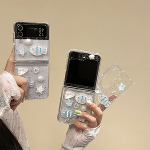 เคสโทรศัพท์ TPU ใสลายดาวปลาทะเลกากเพชรสไตล์เกาหลีเคสโทรศัพท์สำหรับผู้หญิง Samsung <span class=keywords><strong>Z</strong></span> Flip 6 5 <span class=keywords><strong>4</strong></span> - Product Image 1
