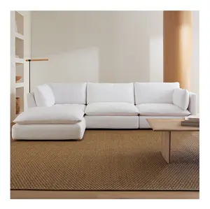 Yisen 2023 Wholesales Furniture China High Quality Fabric Sofa Couch Modular White Sofa Lounge