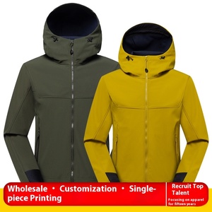 Chaqueta de concha suave transpirable impermeable para hombre de otoño e invierno, forro polar, chicos duros para montañismo, abrigo acogedor para exteriores - Product Image 2