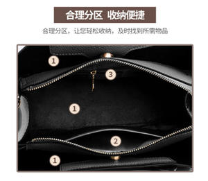 กระเป๋าถือหนังจระเข้แท้แฟชั่นใหม่สำหรับผู้หญิงความจุขนาดใหญ่กระเป๋าสะพายข้างสีทึบของผู้หญิงทันสมัย - Product Image 4