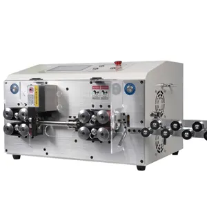 LA-70 PLC control Clear PVC Plastic Coating Automatic Stainless steel wire rope cable cutting stripping machine