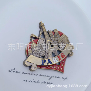Metal Tourist Souvenirs <strong>PARIS</strong> <strong>Eiffel</strong> <strong>Tower</strong> Arc De Triomphe in <strong>Paris</strong>, France Strong Magnetic Zinc Alloy Refrigerator Stickers - Product Image 3