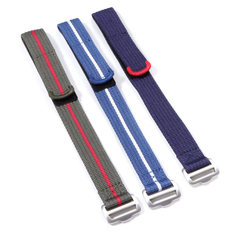 Wholesale Classic One Piece Hook and Loop 22mm Watch Straps 20mm Nylon Watch Bracelet