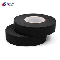 Ruban de harnais de fil en tissu PET noir automobile résistant à la chaleur avec adhésif acrylique longueur 25m pour une utilisation électrique de voiture