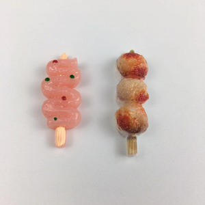 Mini brochettes de <span class=keywords><strong>poulet</strong></span>, racines de lotus et <span class=keywords><strong>poireaux</strong></span> pour barbecue, simulation de petits aliments, accessoires pour micro-paysage - Product Image 2