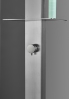Douche extérieure en acier inoxydable 304, finition brossée, robinet de jardin pour piscine