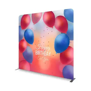 10ft 8ft Straight High Quality Tension Fabric Backdrop Trade Show Display Stand Booth Banner