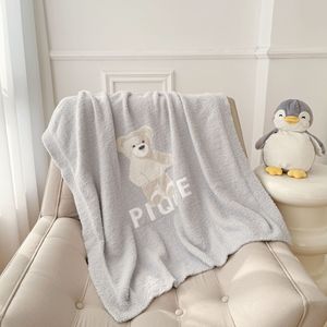 Nouvelle <span class=keywords><strong>couverture</strong></span> pour bébé en <span class=keywords><strong>laine</strong></span> douce et moelleuse, motif petit ours, chaude, douce pour la peau, toute saison - Product Image 3