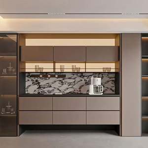 ตู้เก็บของห้องนั่งเล่นและห้องรับประทานอาหารสุดหรู ปรับแต่งได้ ทำจากไม้และกระจก เหมาะสำหรับโรงแรม อพาร์ตเมนต์ หรือบ้าน - Product Image 4