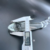 YFSJ Dildo anal en verre borosilicate transparent, fouet en cuir fileté, 100% étanche, écologique, doux pour femmes lesbiennes