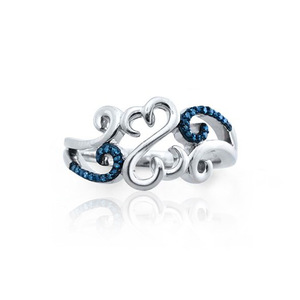 Anello vintage con cuore intagliato a forma di cuore per donna, gioielli da dito in stile etnico alla moda - Product Image 2