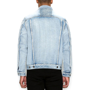 La chaqueta vaquera de color azul más cómoda para hombre con precio de calidad barato Negro en precio al por mayor chaqueta de invierno para hombre - Product Image 4