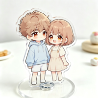 Expositor Giratorio Holográfico Personalizado de Acrílico Duradero para Figuras de Anime, Derivados de Animación DIY, Personajes de Dibujos Animados, Marca PUDE
