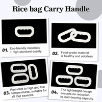 Poignée en PE extrudée anti-étranglement pour sacs de riz, vente en gros, poignée en plastique personnalisable pour sacs fourre-tout et emballages de riz