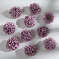 Lukisan Minyak Bola Permen Krisan Hydrangea Plastik Bunga Simulasi Buatan DIY Hanfu Hiasan Kepala Jepit Rambut Pernikahan Luar Ruangan
