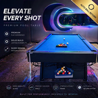 Table de billard professionnelle de 9 pieds avec système de retour automatique des billes - Table de billard en ardoise de qualité S pour clubs commerciaux et salles de jeux