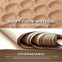 Ecologisch afbreekbare composteerbare kraftpapieren fruitbakvoering met geperforeerde bubbels voor peer, pizza, brood, koekjes en snoep