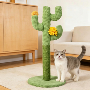 Tiang Garukan Kucing Vertikal Bentuk Kaktus, Tempat Panjat Kucing, Mainan Kucing, Perlengkapan Kucing, Tiang Garukan untuk Mengasah Cakar dan Mengatasi Gatal - Product Image 2