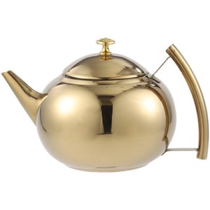 Théière en acier inoxydable doré 1L 1,5L 2L avec couvercle pour servir le thé, origine Chaozhou - Product Image 4
