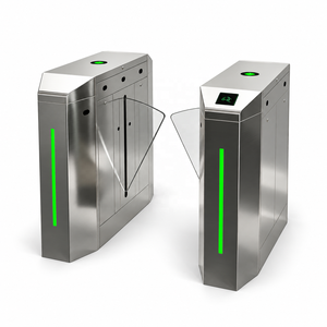 Torniquete Bidireccional de Acero Inoxidable con Control de Acceso por Huella Dactilar y Código QR, Anti-Pellizcos, para Escuelas y Edificios Gubernamentales - Product Image 1